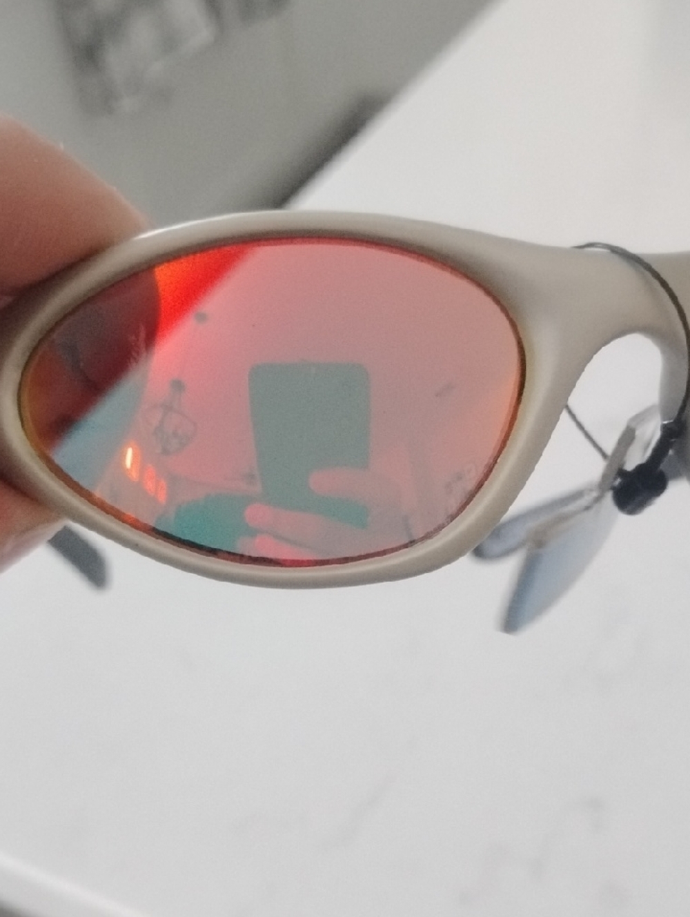 2 Pair Silver Frame Sunglasses with Orange-Red Mirror Lenses - Picture 8 of 13